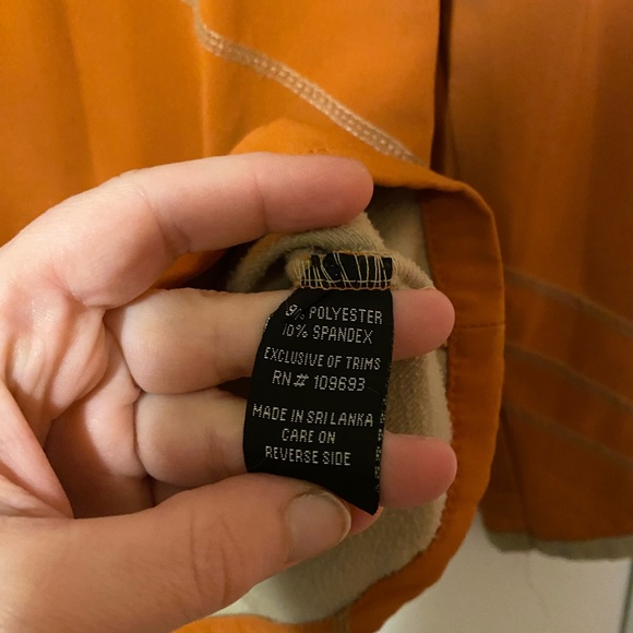 Athleta Fleece Lined Long Sleeve Pullover - Size Small - Burnt Orange - Picture 3 of 5